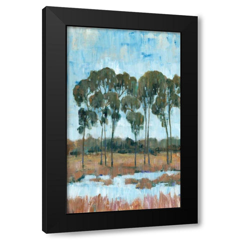 Trees in the Marsh II Black Modern Wood Framed Art Print with Double Matting by OToole, Tim