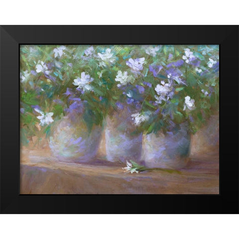 Three Pots Black Modern Wood Framed Art Print by Finch, Sheila