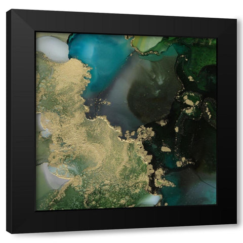 Emerald Topo II Black Modern Wood Framed Art Print by Borges, Victoria