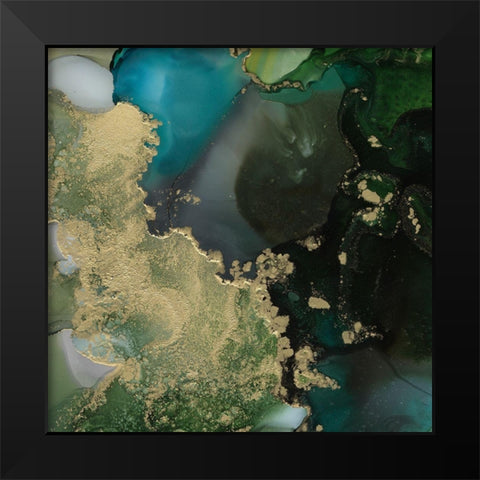 Emerald Topo II Black Modern Wood Framed Art Print by Borges, Victoria