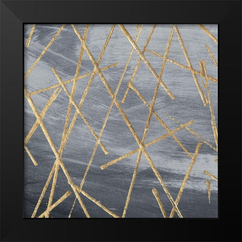 Gold Matrix Black Modern Wood Framed Art Print by Stramel, Renee W.