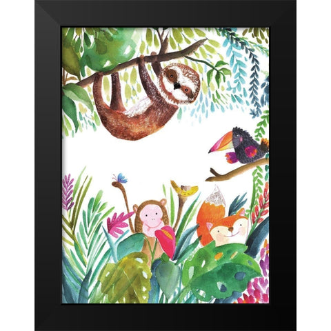 Hangin Around I Black Modern Wood Framed Art Print by Hernandez, Larisa