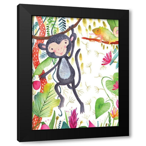 Hangin Around II Black Modern Wood Framed Art Print with Double Matting by Hernandez, Larisa
