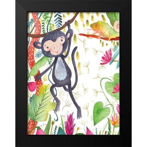 Hangin Around II Black Modern Wood Framed Art Print by Hernandez, Larisa