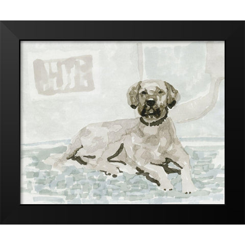 Dog Study I Black Modern Wood Framed Art Print by Stellar Design Studio