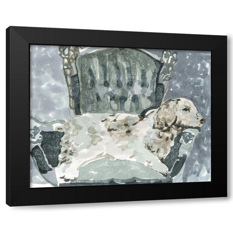 Dog Study II Black Modern Wood Framed Art Print with Double Matting by Stellar Design Studio