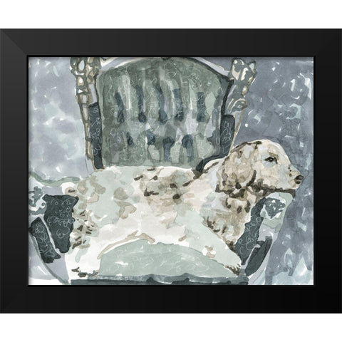 Dog Study II Black Modern Wood Framed Art Print by Stellar Design Studio