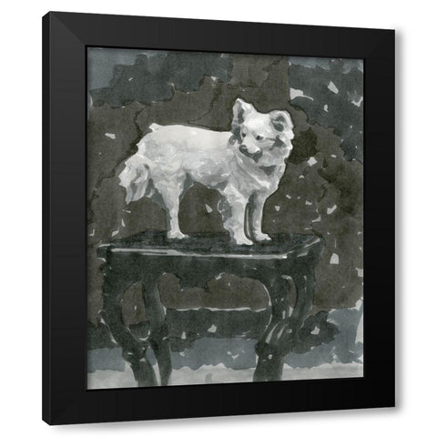 Dog Study III Black Modern Wood Framed Art Print with Double Matting by Stellar Design Studio