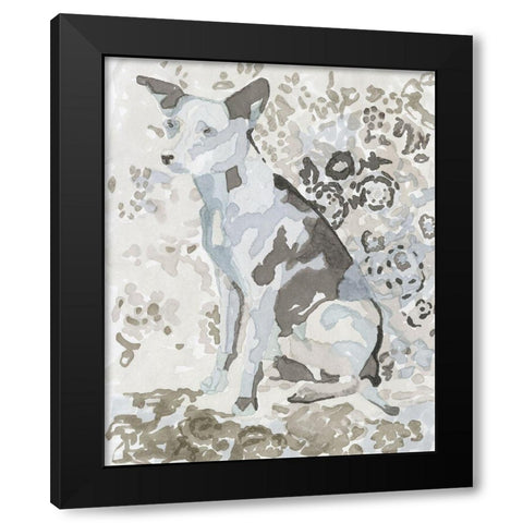 Dog Study IV Black Modern Wood Framed Art Print by Stellar Design Studio