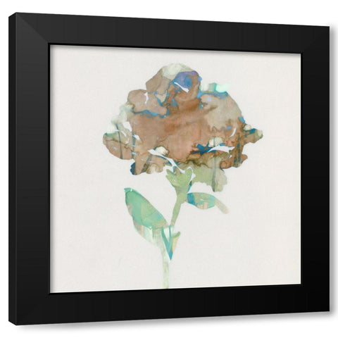 Modern Bloom II Black Modern Wood Framed Art Print by Stellar Design Studio