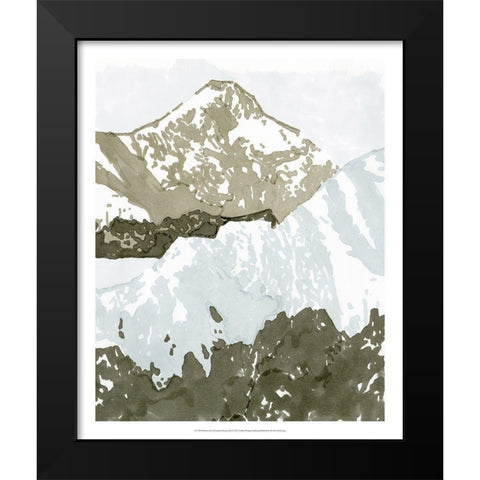 Watercolor Mountain Retreat III Black Modern Wood Framed Art Print by Stellar Design Studio