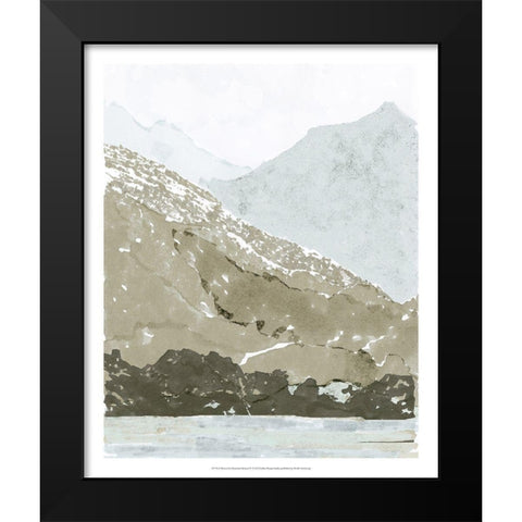 Watercolor Mountain Retreat IV Black Modern Wood Framed Art Print by Stellar Design Studio