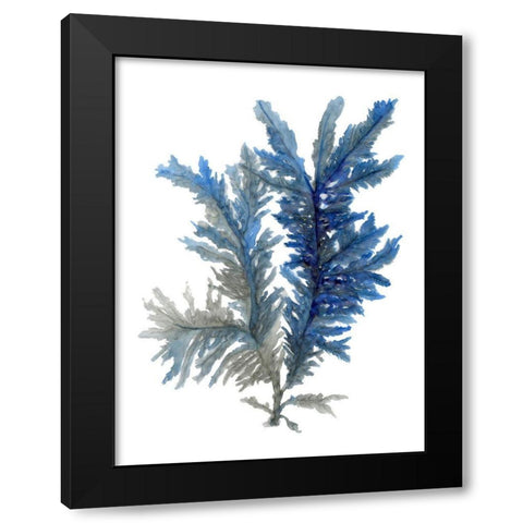 Ocean Bloom I Black Modern Wood Framed Art Print with Double Matting by Stellar Design Studio
