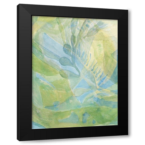 Sea Grass I Black Modern Wood Framed Art Print with Double Matting by Stellar Design Studio