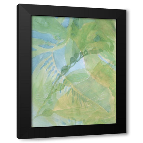 Sea Grass II Black Modern Wood Framed Art Print with Double Matting by Stellar Design Studio