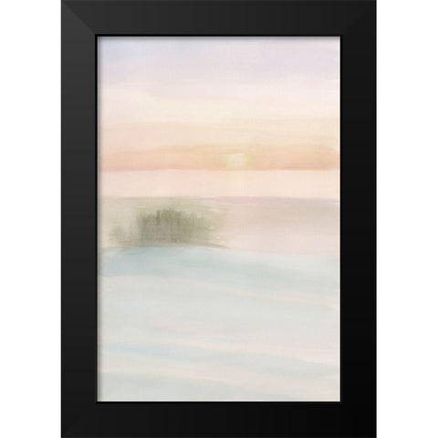 Island Calm II Black Modern Wood Framed Art Print by Stellar Design Studio