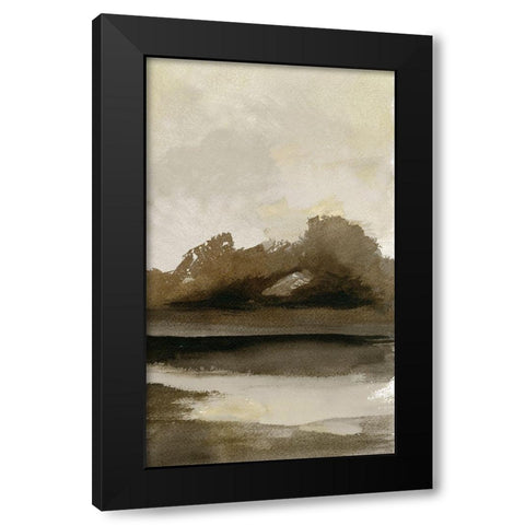 Transitioning Landscape II Black Modern Wood Framed Art Print with Double Matting by Stellar Design Studio