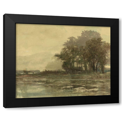 Sunset Pond I Black Modern Wood Framed Art Print by Stellar Design Studio