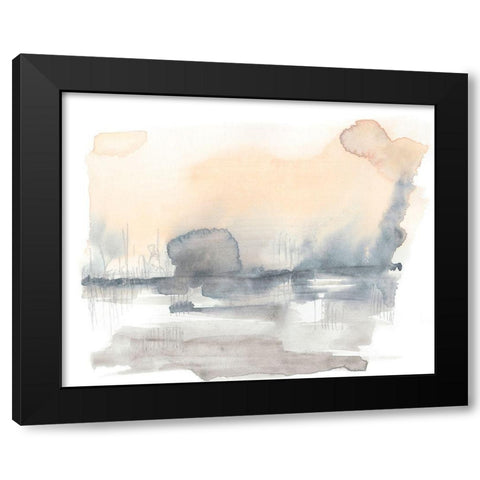 Blush Haze I Black Modern Wood Framed Art Print with Double Matting by Goldberger, Jennifer