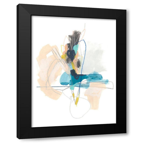 Static Energy II Black Modern Wood Framed Art Print by Vess, June Erica
