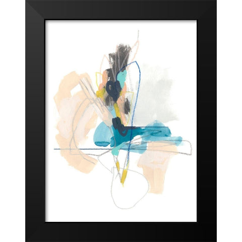 Static Energy II Black Modern Wood Framed Art Print by Vess, June Erica