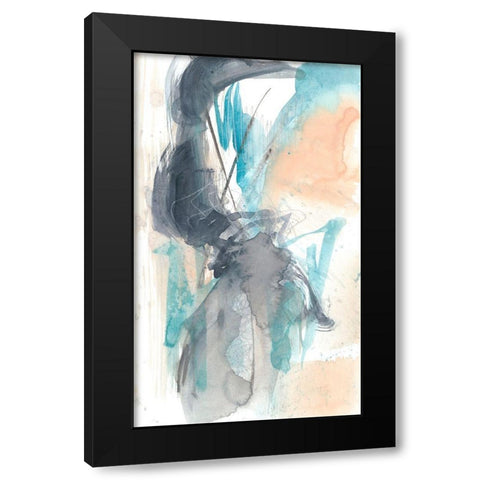 Scribble and Splash II Black Modern Wood Framed Art Print by Goldberger, Jennifer