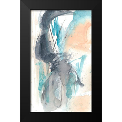 Scribble and Splash II Black Modern Wood Framed Art Print by Goldberger, Jennifer