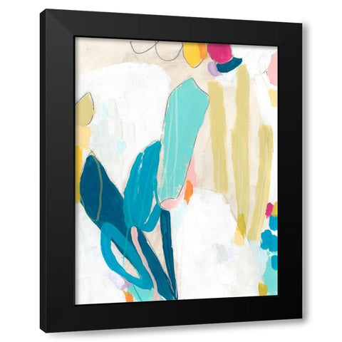 Mosaic Dream II Black Modern Wood Framed Art Print by Vess, June Erica