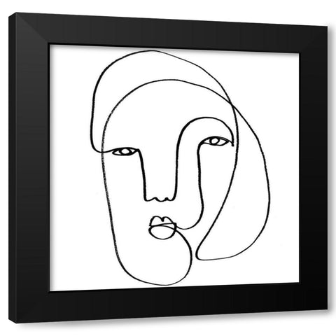 Minima II Black Modern Wood Framed Art Print by Borges, Victoria