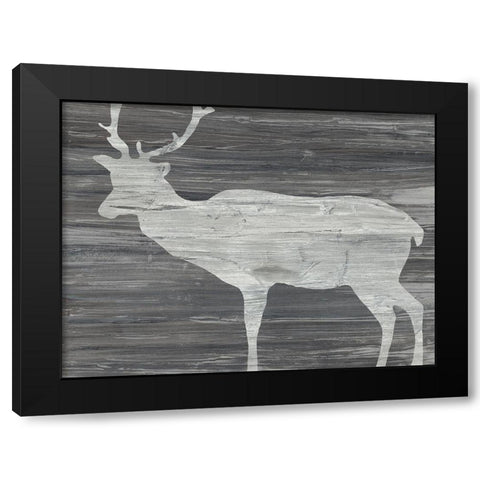 Vintage Plains Animals III Black Modern Wood Framed Art Print by Vess, June Erica