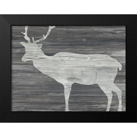 Vintage Plains Animals III Black Modern Wood Framed Art Print by Vess, June Erica