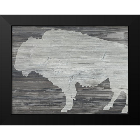 Vintage Plains Animals V Black Modern Wood Framed Art Print by Vess, June Erica