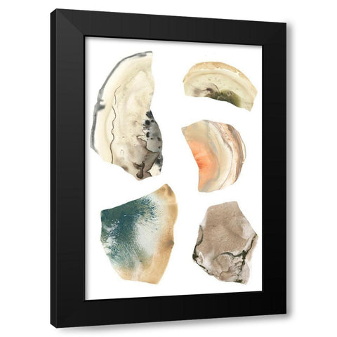 Geode Segments I Black Modern Wood Framed Art Print with Double Matting by Vess, June Erica