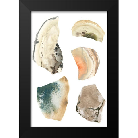 Geode Segments I Black Modern Wood Framed Art Print by Vess, June Erica