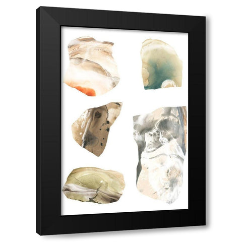 Geode Segments II Black Modern Wood Framed Art Print by Vess, June Erica