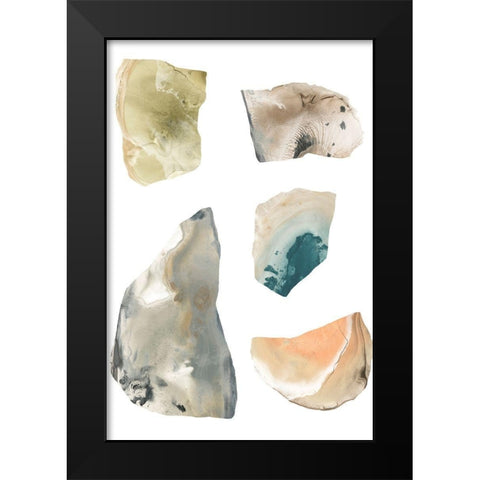 Geode Segments III Black Modern Wood Framed Art Print by Vess, June Erica