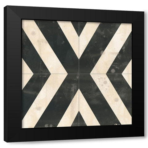 Midnight Parquet IV Black Modern Wood Framed Art Print by Vess, June Erica
