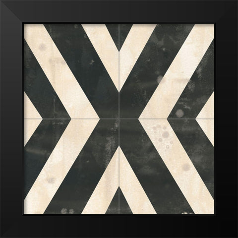 Midnight Parquet IV Black Modern Wood Framed Art Print by Vess, June Erica
