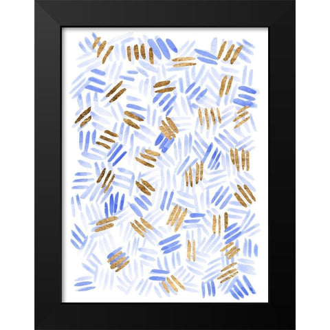 Scratch I Black Modern Wood Framed Art Print by Scarvey, Emma