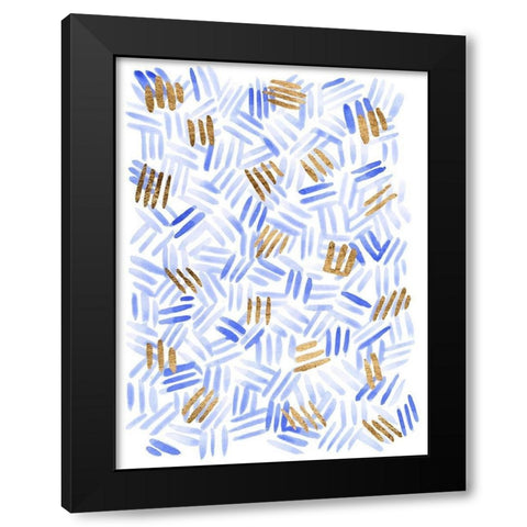 Scratch II Black Modern Wood Framed Art Print with Double Matting by Scarvey, Emma