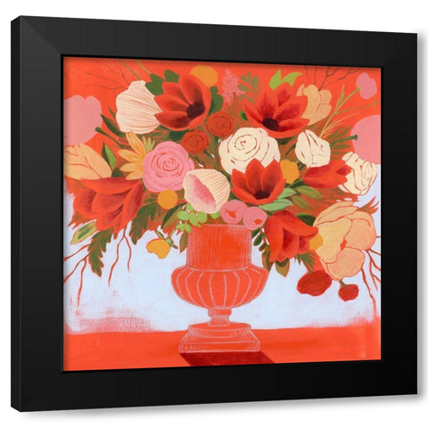 Blossoms on Fire I Black Modern Wood Framed Art Print by Popp, Grace