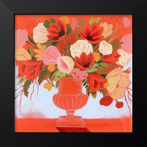 Blossoms on Fire I Black Modern Wood Framed Art Print by Popp, Grace