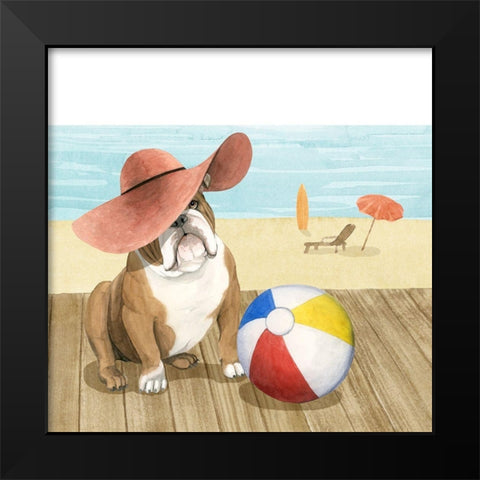 Lets Go for a Boardwalk I Black Modern Wood Framed Art Print by Popp, Grace