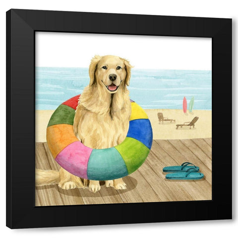 Lets Go for a Boardwalk III Black Modern Wood Framed Art Print by Popp, Grace