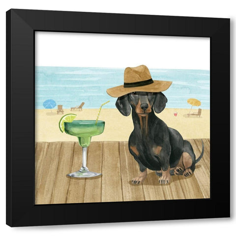 Lets Go for a Boardwalk IV Black Modern Wood Framed Art Print with Double Matting by Popp, Grace