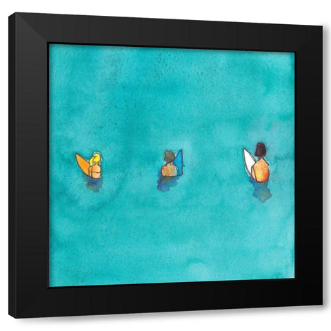 Beach Vibes I Black Modern Wood Framed Art Print with Double Matting by McCreery, Paul