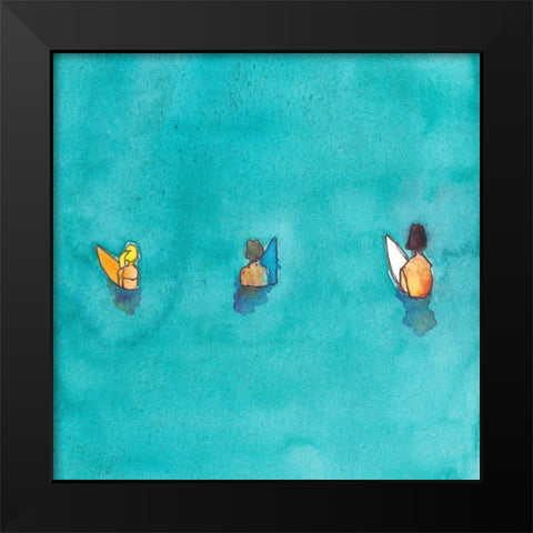 Beach Vibes I Black Modern Wood Framed Art Print by McCreery, Paul
