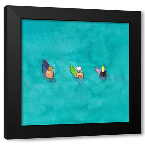 Beach Vibes II Black Modern Wood Framed Art Print with Double Matting by McCreery, Paul