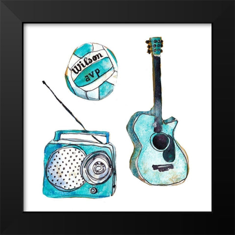 Beach Vibes III Black Modern Wood Framed Art Print by McCreery, Paul