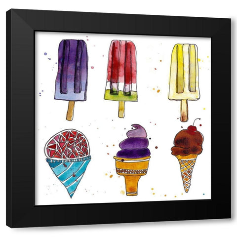 Beach Vibes V Black Modern Wood Framed Art Print with Double Matting by McCreery, Paul